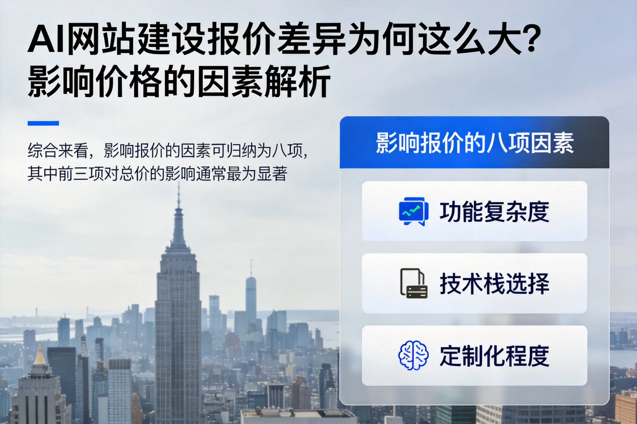 黄南AI网站建设报价差异为何这么大？影响价格的因素解析