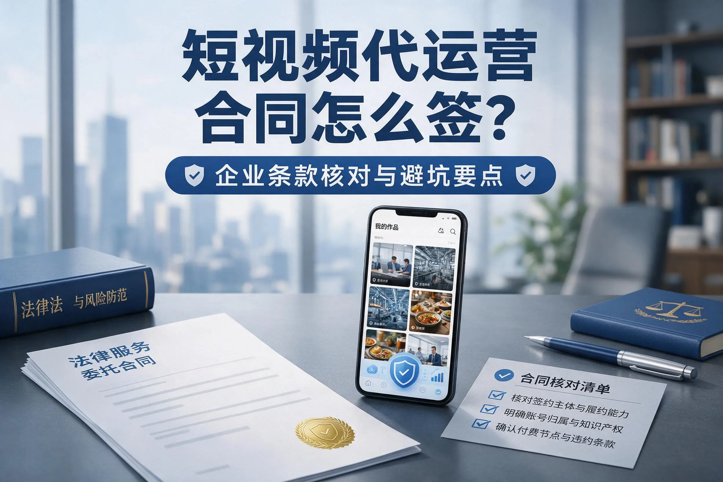 短视频代运营合同怎么签？黄南企业条款核对与避坑要点