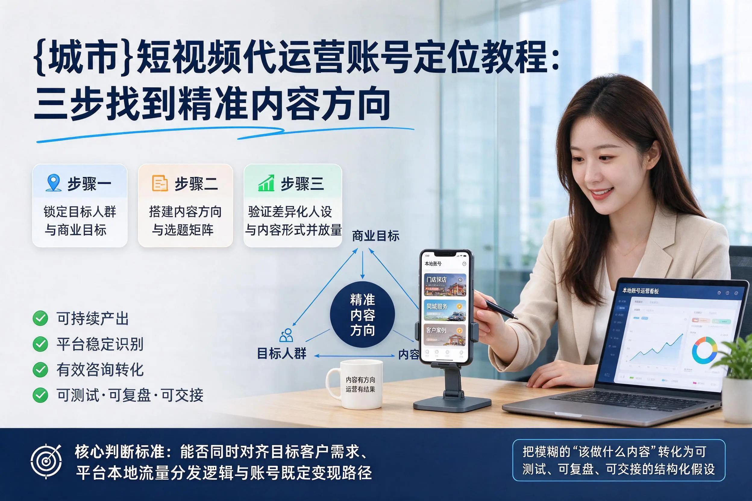 黄南短视频代运营账号定位教程：三步找到精准内容方向