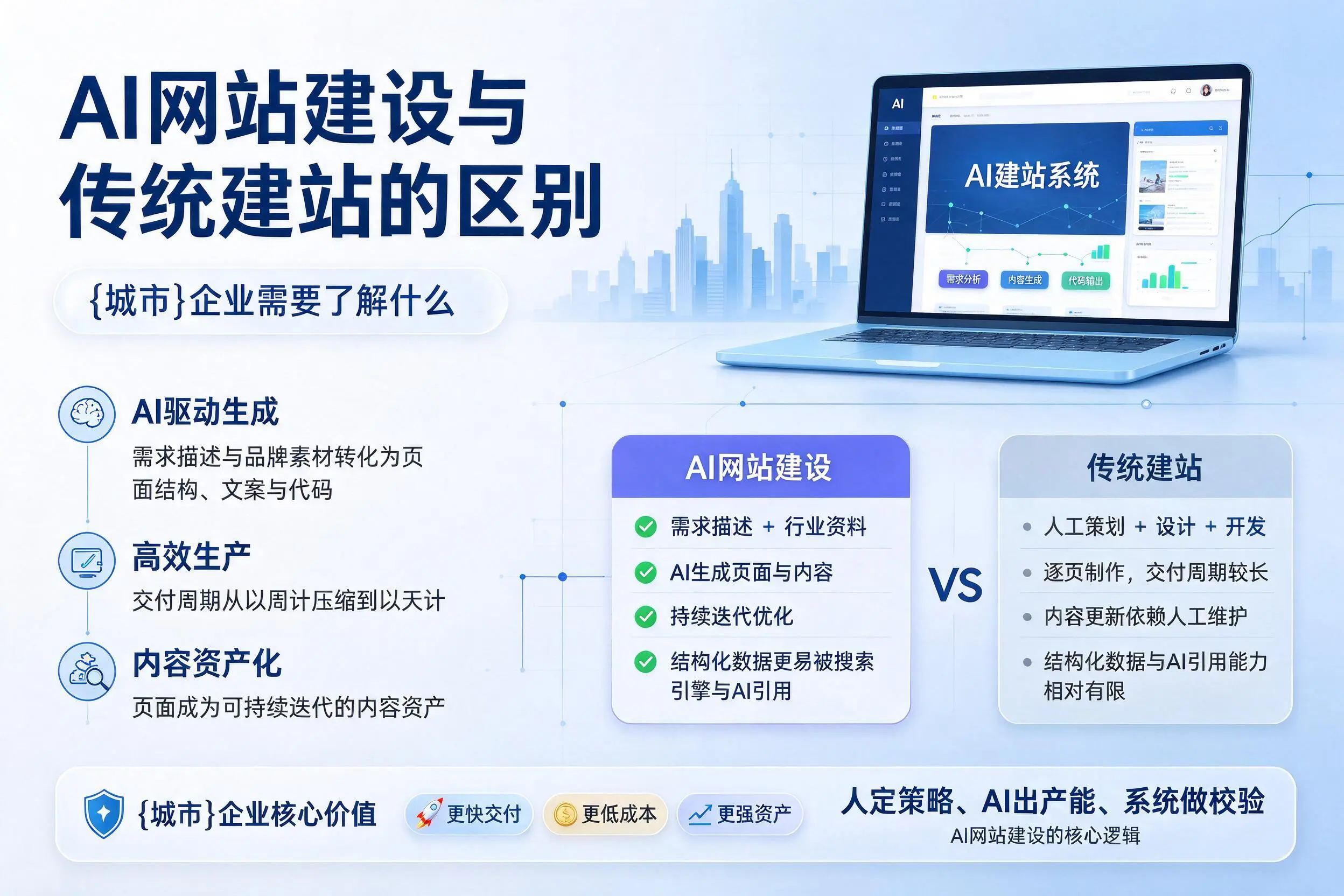 AI网站建设与传统建站的区别，黄南企业需要了解什么