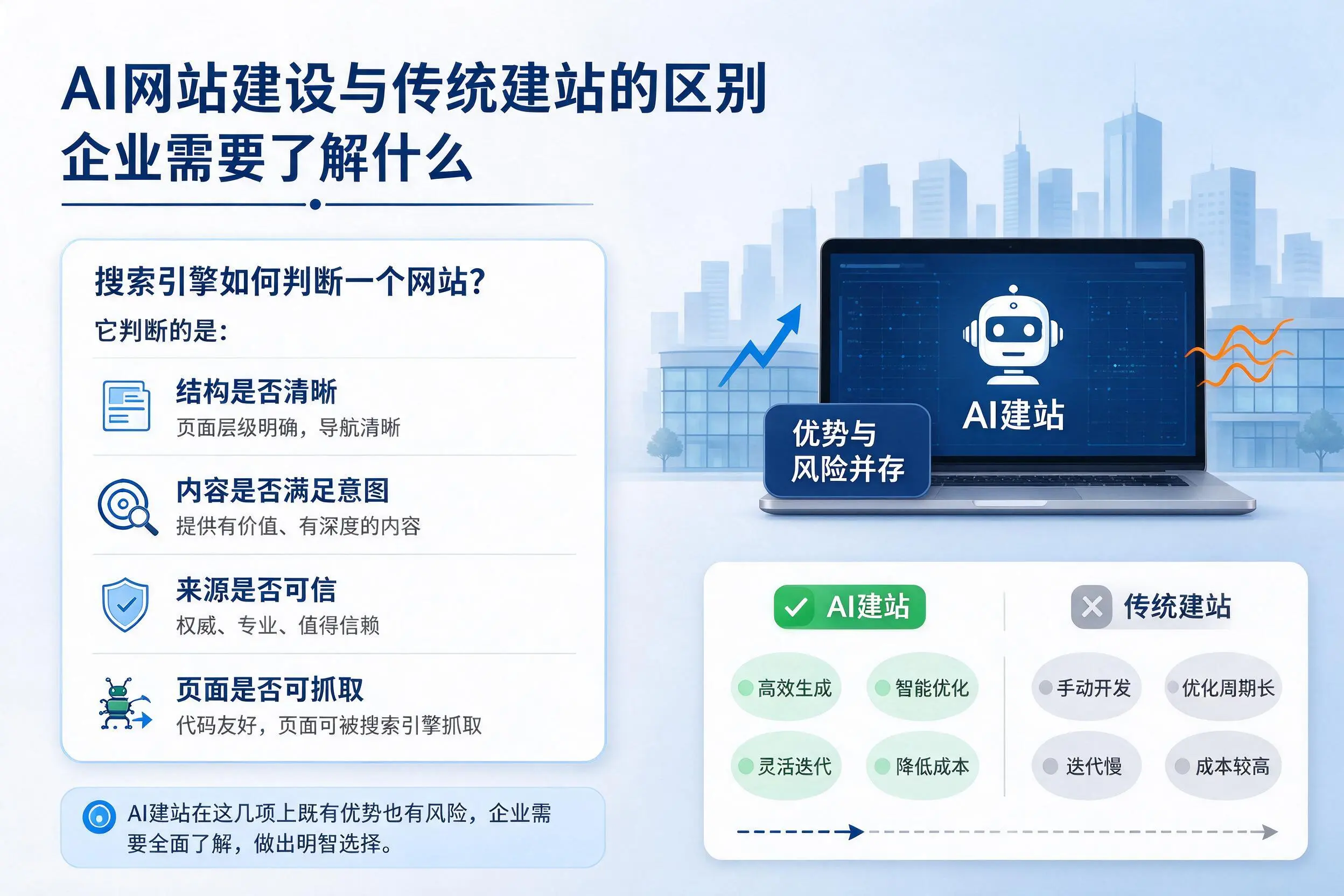 AI网站建设与传统建站的区别，黄南企业需要了解什么