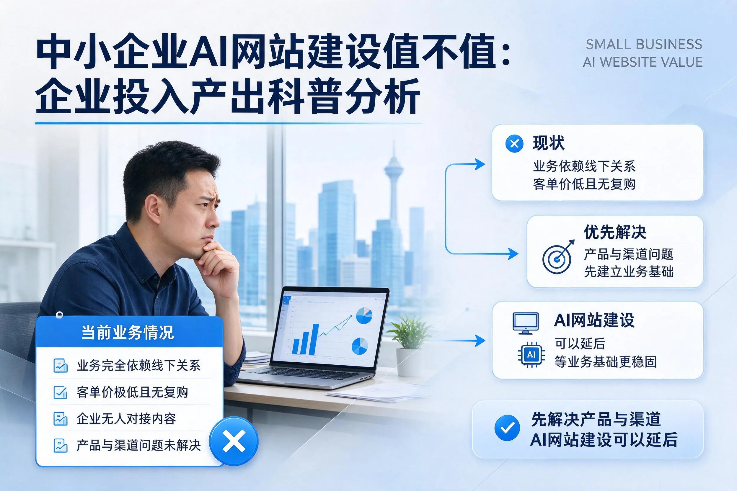 中小企业AI网站建设值不值:黄南企业投入产出科普分析