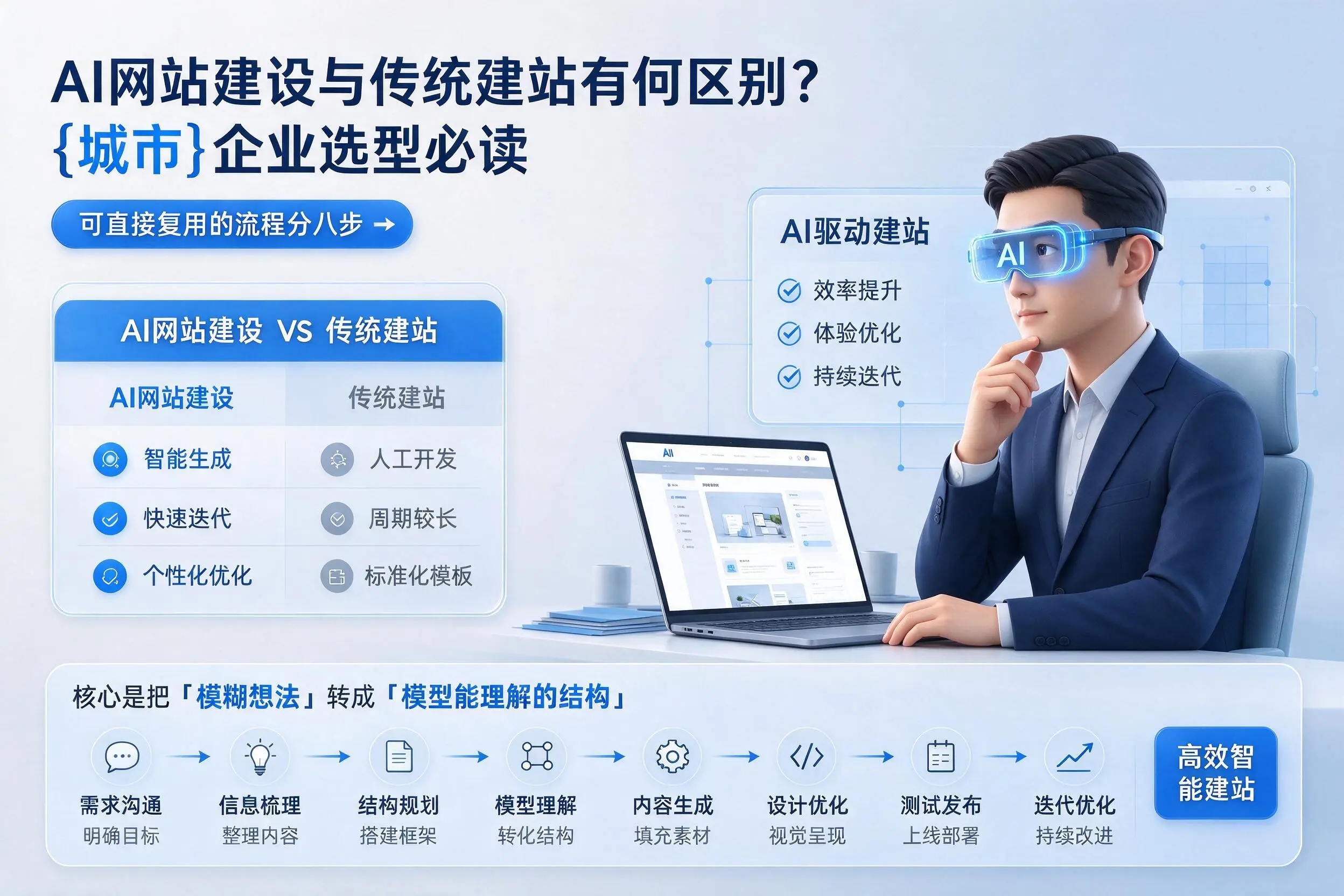 AI网站建设与传统建站有何区别?黄南企业选型必读