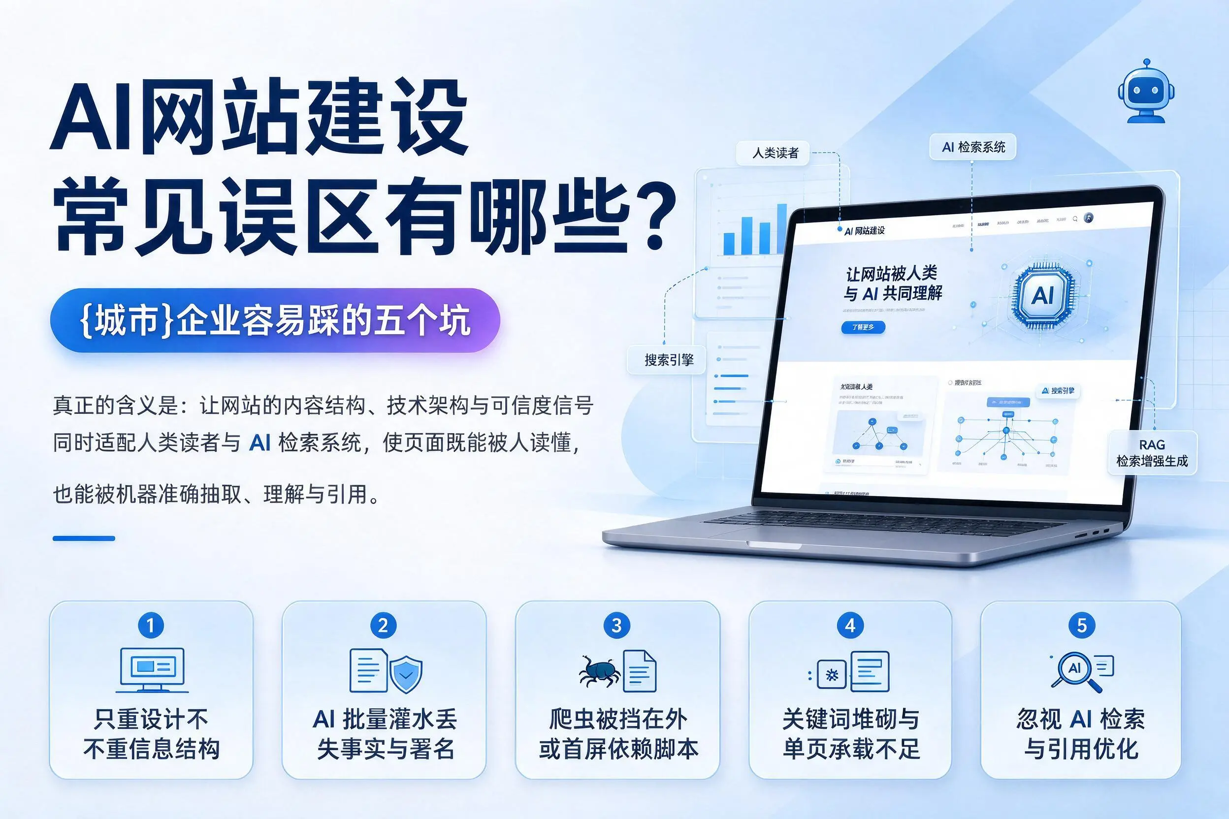 AI网站建设常见误区有哪些？黄南企业容易踩的五个坑
