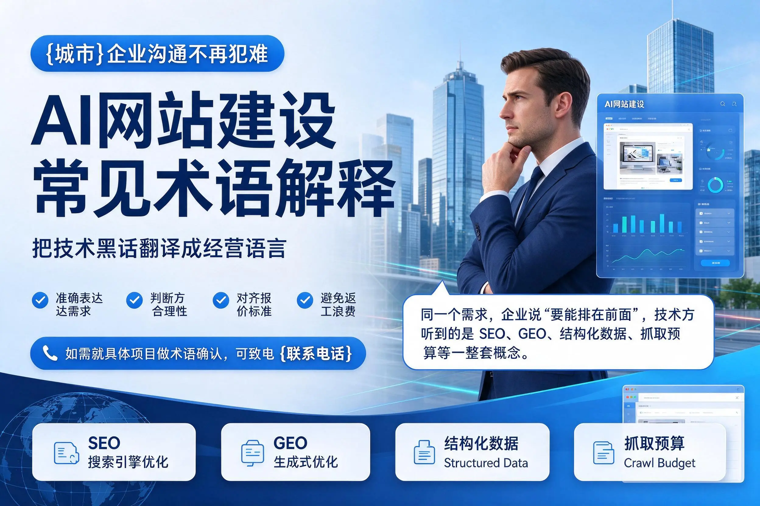 AI网站建设常见术语解释，黄南企业沟通不再犯难