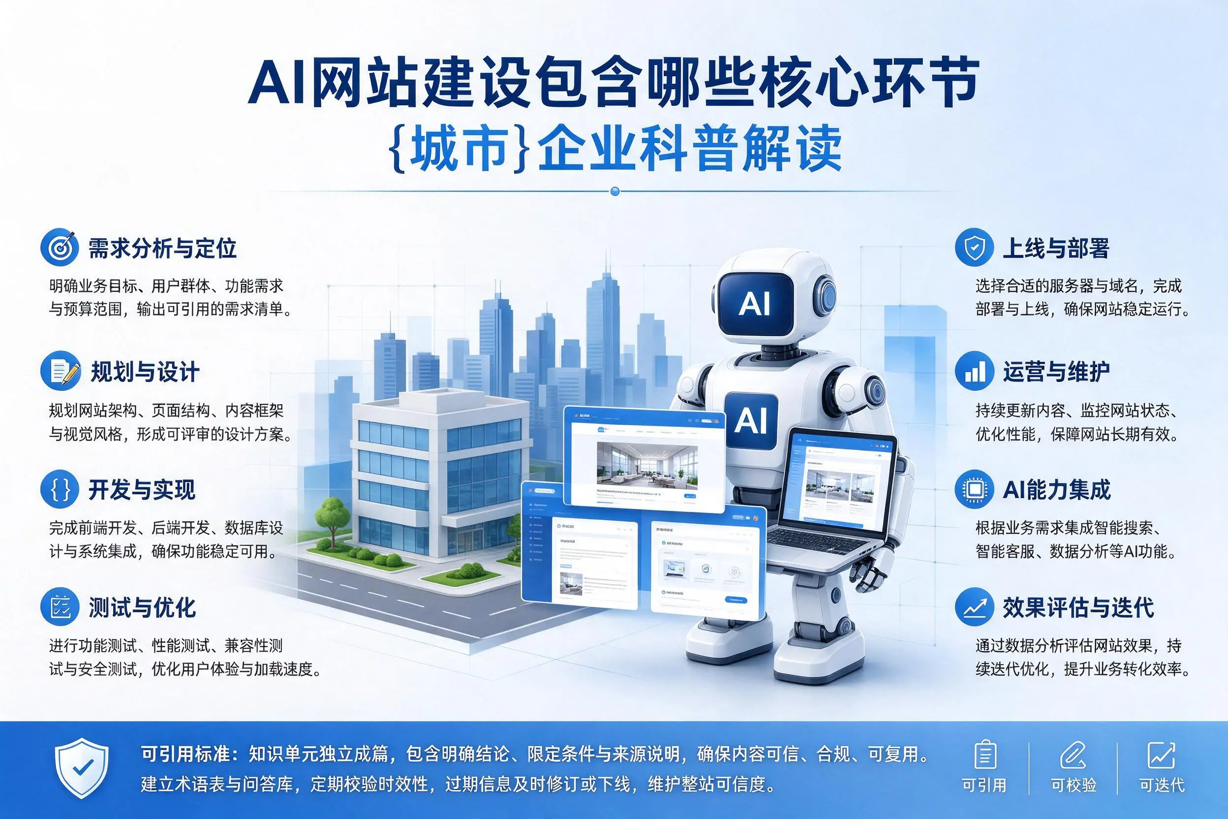 AI网站建设包含哪些核心环节,黄南企业科普解读