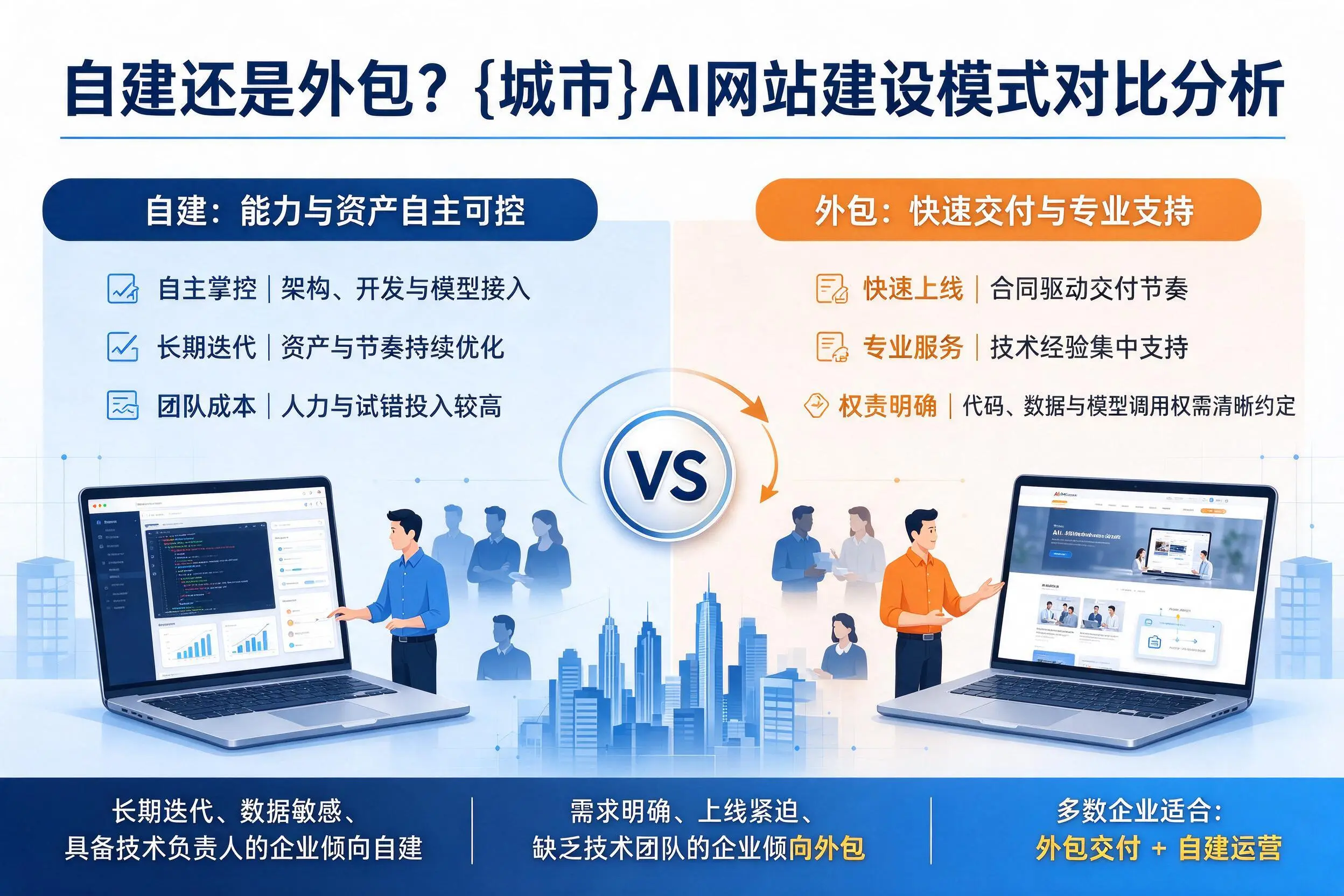 自建还是外包?黄南AI网站建设模式对比分析