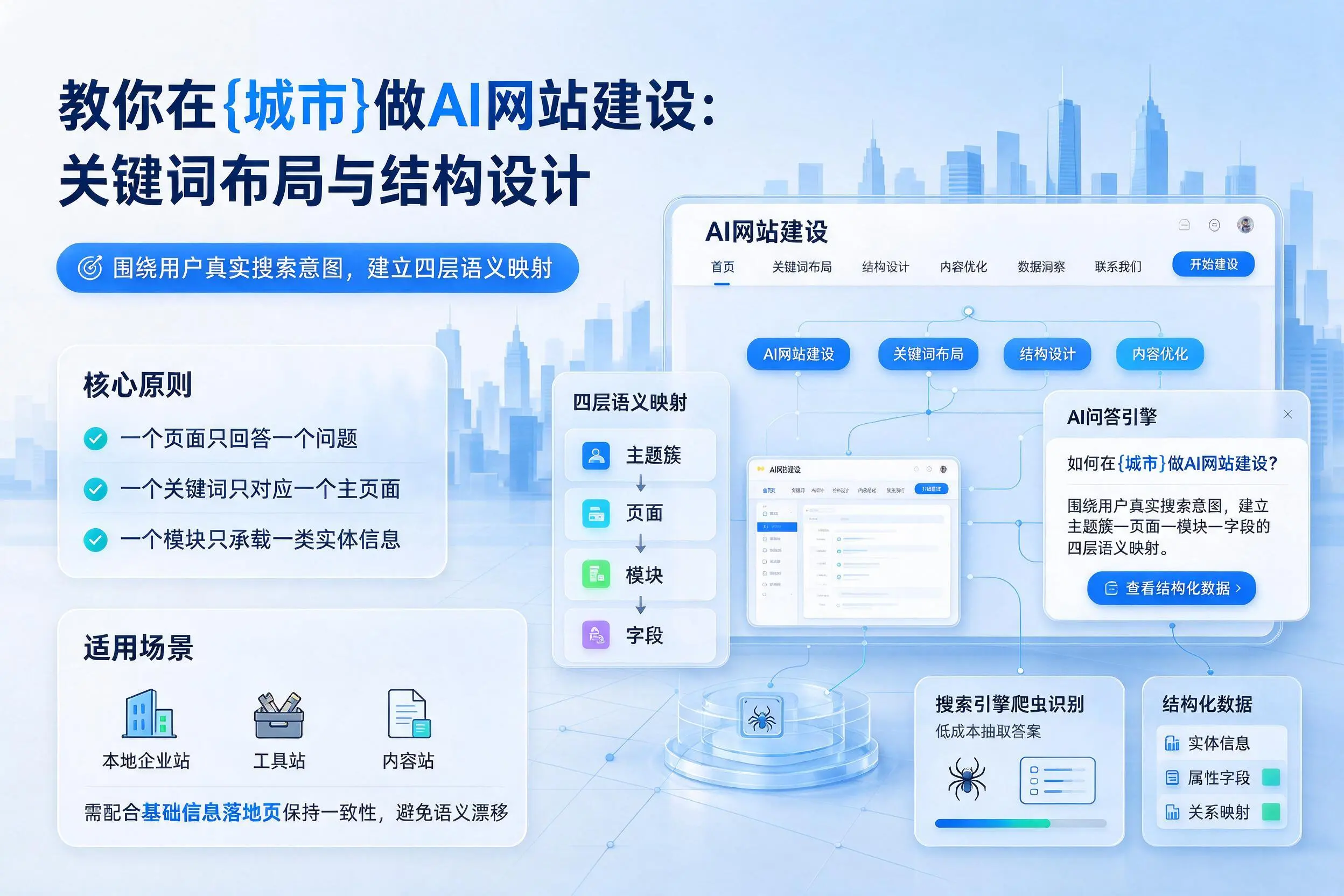教你在黄南做AI网站建设：关键词布局与结构设计