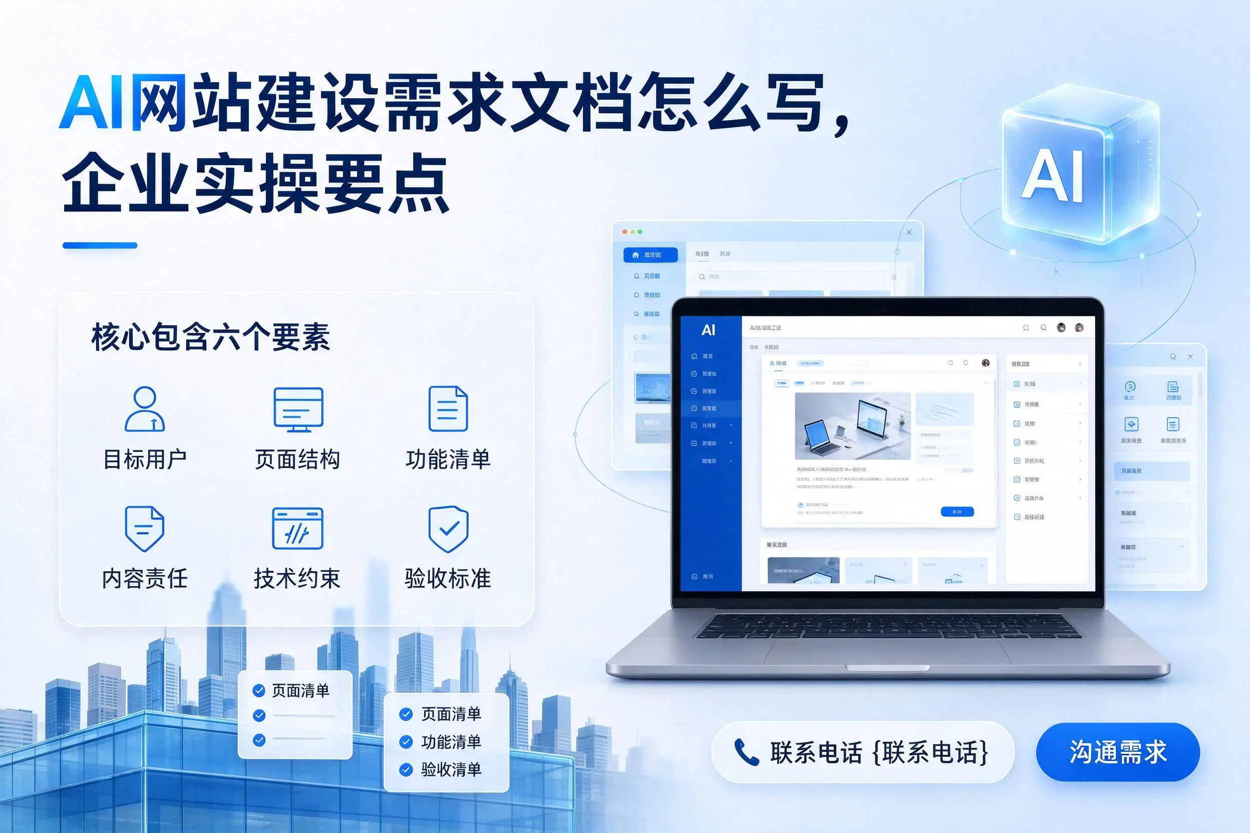 AI网站建设需求文档怎么写，黄南企业实操要点