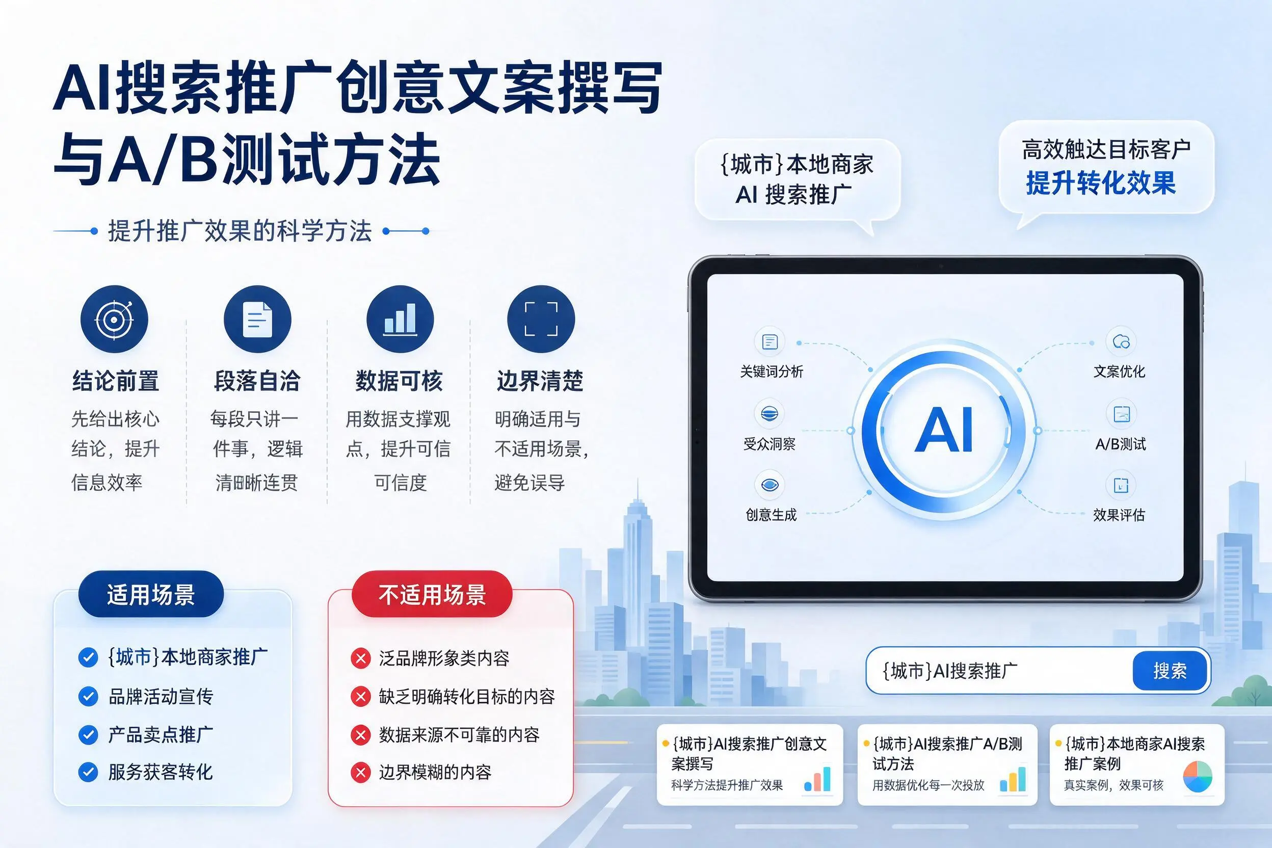 黄南AI搜索推广创意文案撰写与A/B测试方法